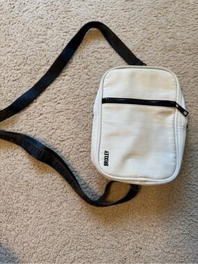 Brixley White Crossbody Bag with Black Strap